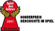 Spiel des Jahres Sonderpreis 2001 - Geschichte im Spiel Spiel des Jahres Sonderpreis 2001 - Geschichte im Spiel
